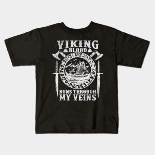 viking blood runs my veins Kids T-Shirt